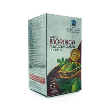 Global Herbs, Moringa Plus Daun Durian Belanda, 60 capsules